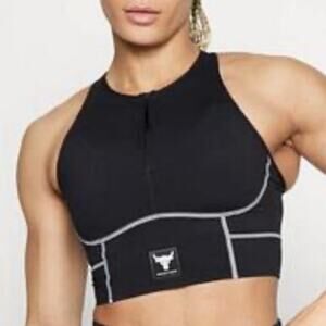 Under Armour Project Rock Sports Bra L Meridian Zip Tank